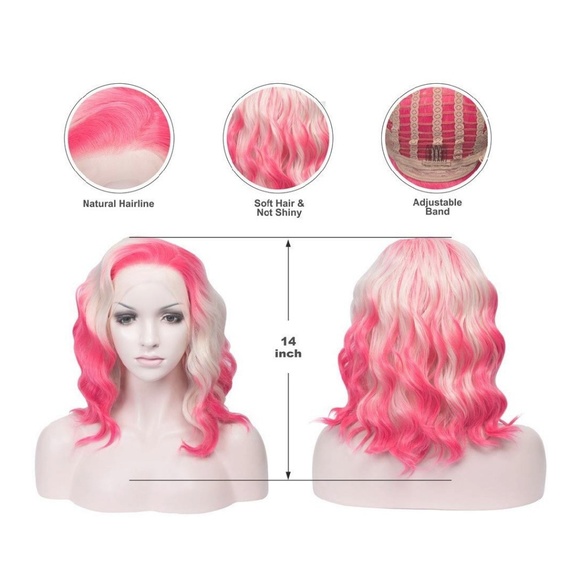 Pink White Beauty Lace Front Wig main image 6